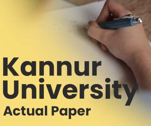 Kannur University Actual Test